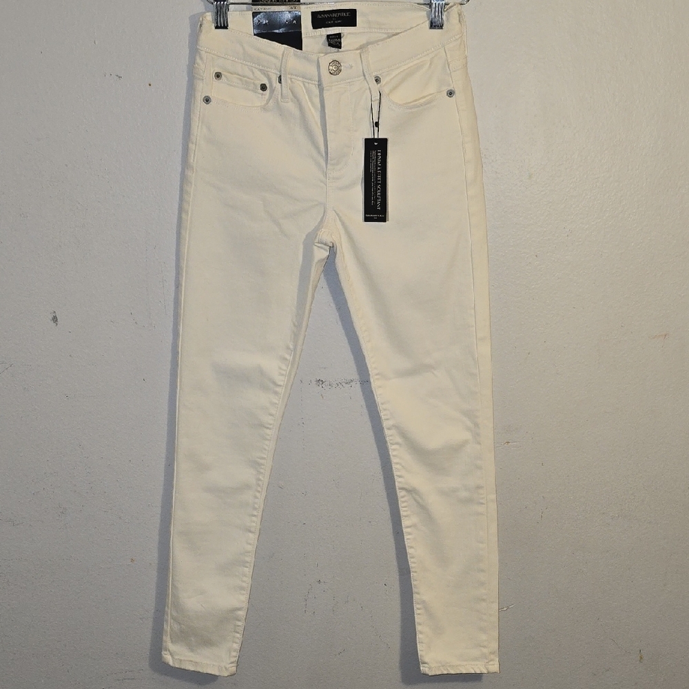 Banana Republic Petite Sculpt Skinny Pants - Off-White